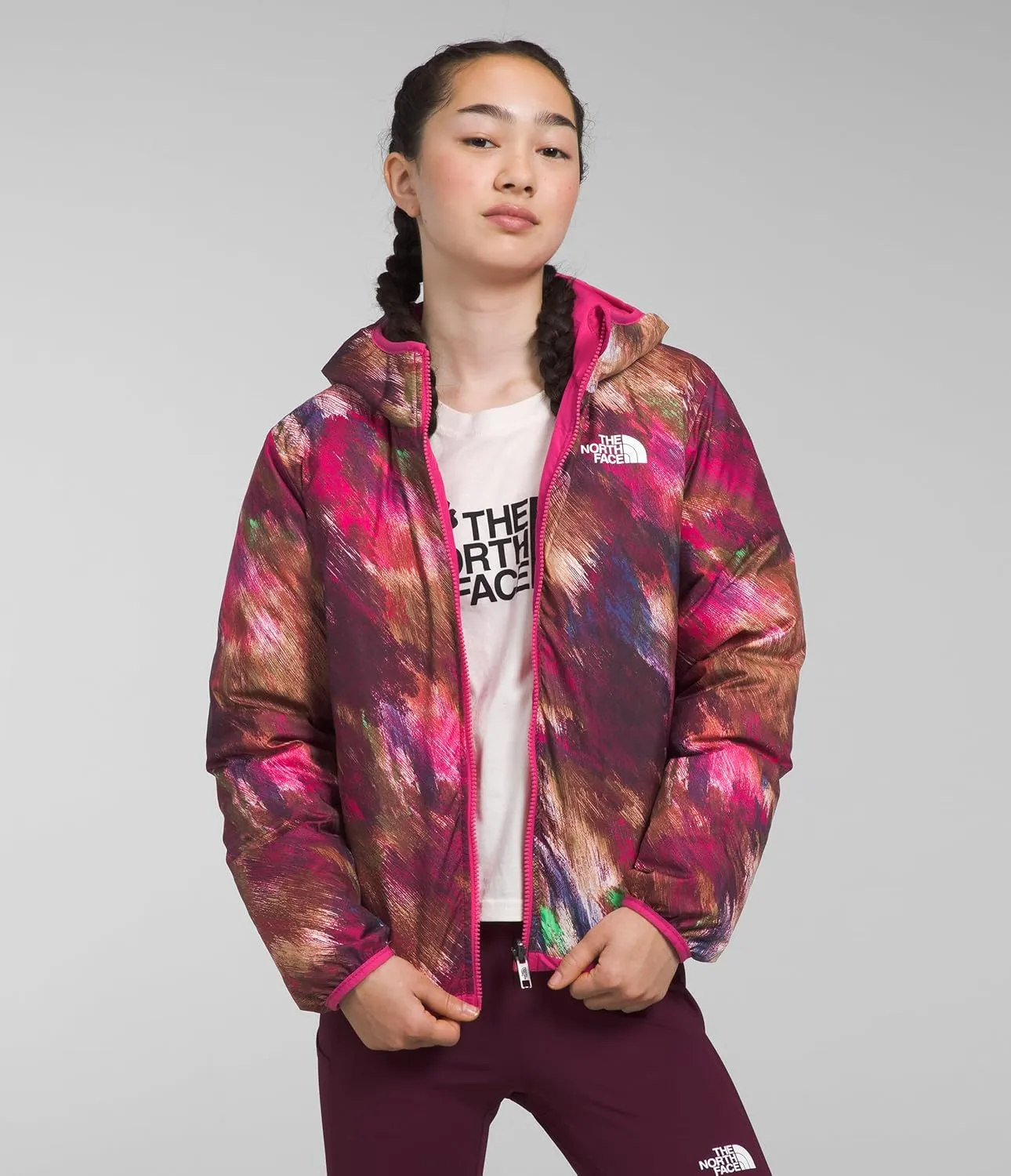 THE NORTH FACE Girls Reversible North Down Hooded Jacket (Little Kids/Big Kids)
