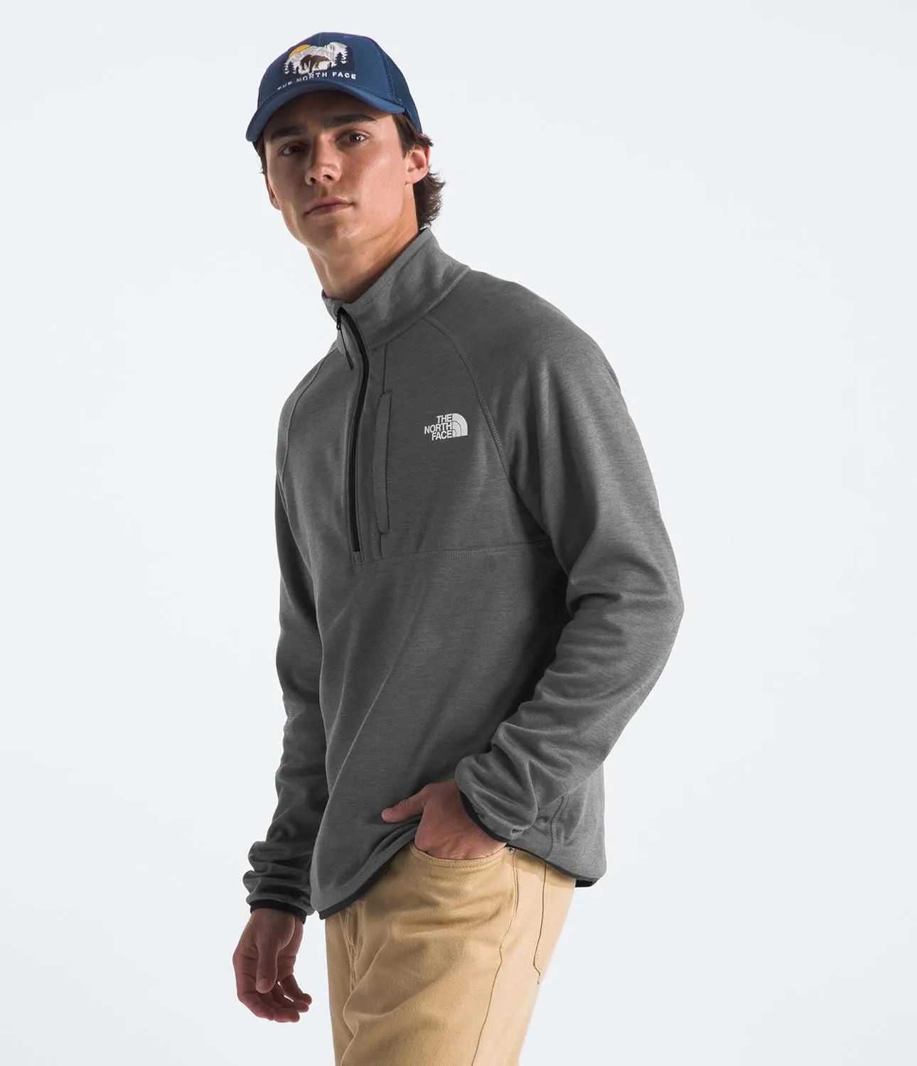THE NORTH FACE Men's Canyonlands  Zip Pullover Sweatshirt - PFAS Free