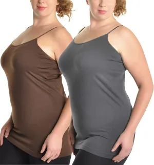 ToBeInStyle Women's Fitted Adjustable Spaghetti Strap Camisole