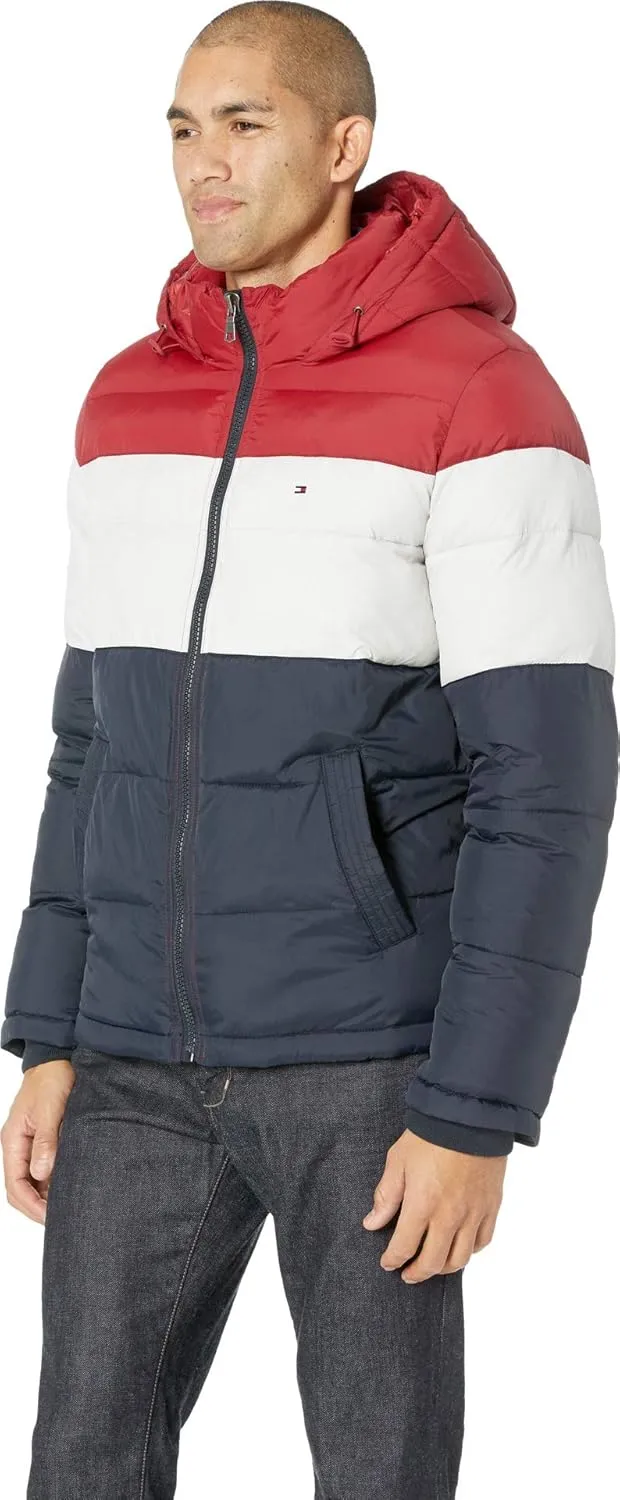 Tommy Hilfiger Men's Down Alternative Hooded Puffer Jacket (Standard and Big & Tall)