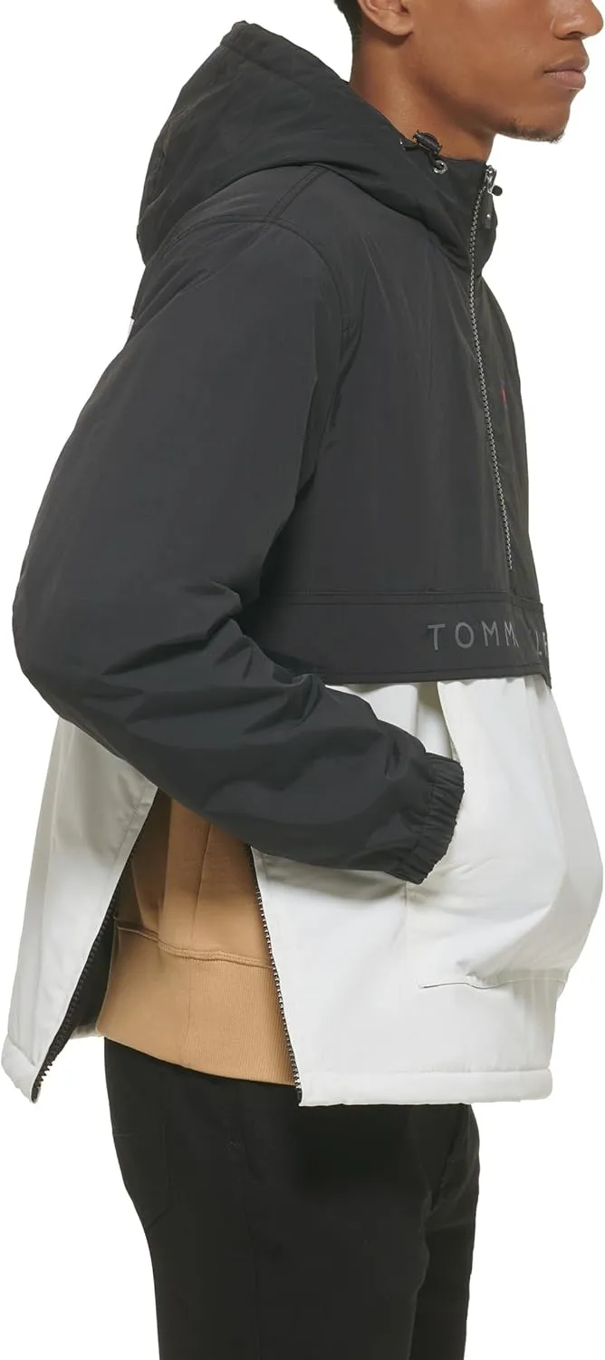 Tommy Hilfiger Men's Performance Fleece Lined Hooded Popover Jacket
