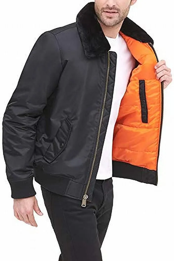 Tommy Hilfiger Men's Tommy Hilfiger Men's Laydown Removable Pile Collar Officer Jacket
