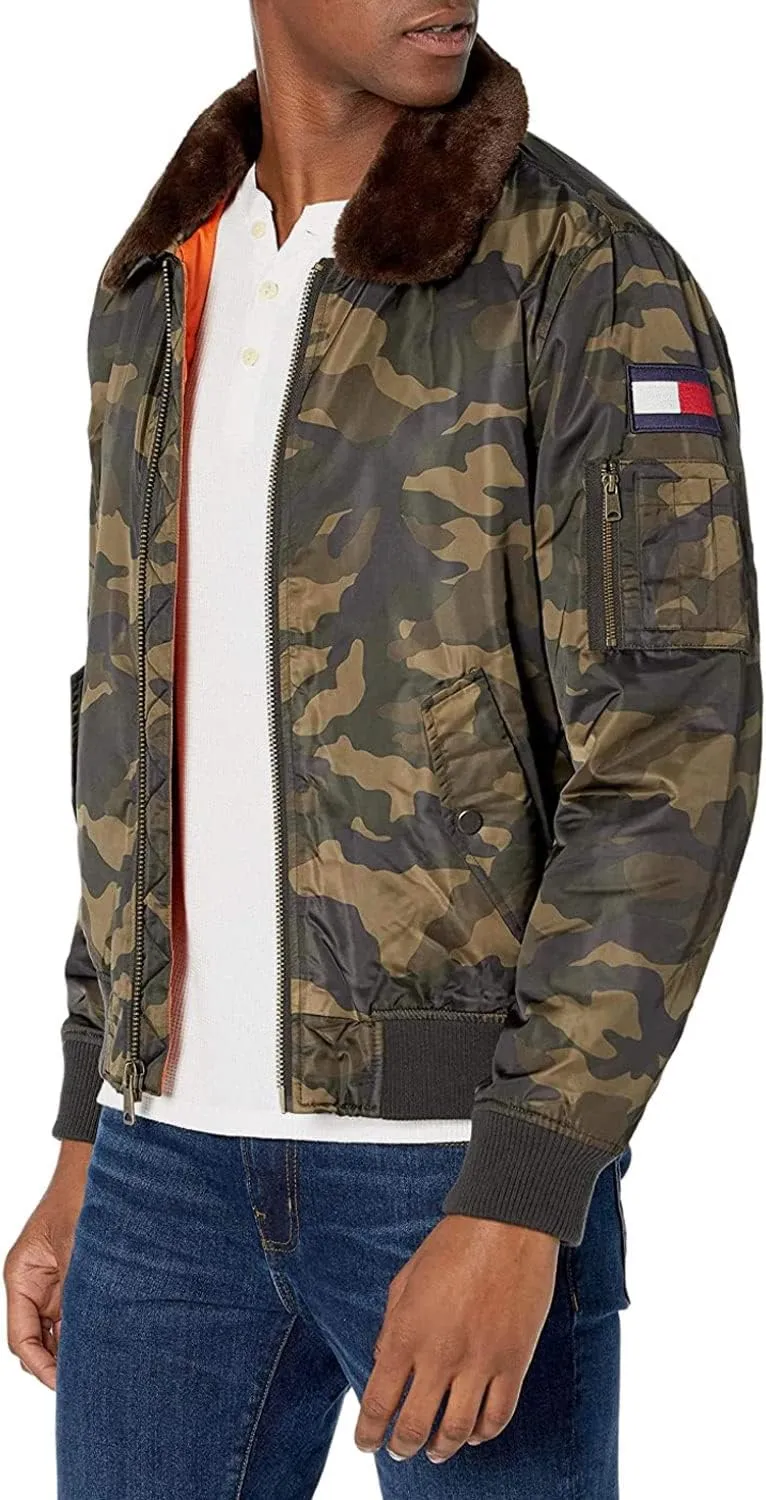 Tommy Hilfiger Men's Tommy Hilfiger Men's Laydown Removable Pile Collar Officer Jacket