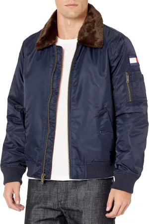 Tommy Hilfiger Men's Tommy Hilfiger Men's Laydown Removable Pile Collar Officer Jacket