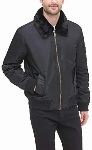 Tommy Hilfiger Men's Tommy Hilfiger Men's Laydown Removable Pile Collar Officer Jacket