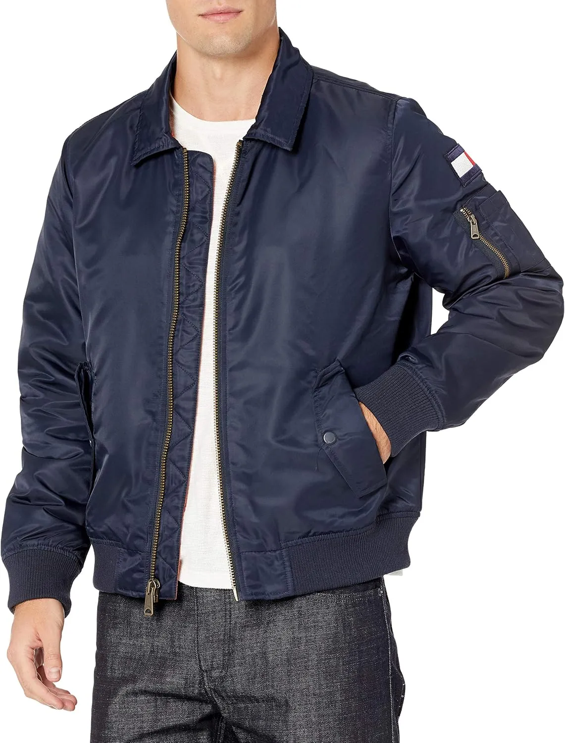 Tommy Hilfiger Men's Tommy Hilfiger Men's Laydown Removable Pile Collar Officer Jacket