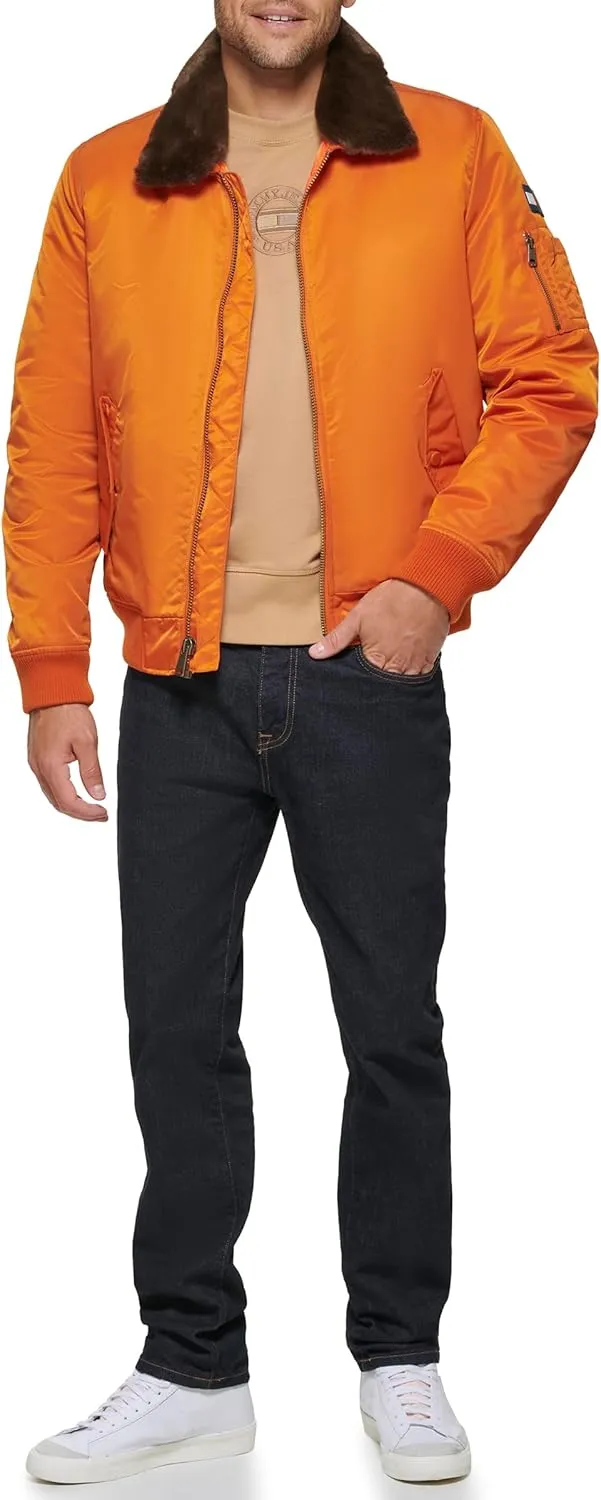 Tommy Hilfiger Men's Tommy Hilfiger Men's Laydown Removable Pile Collar Officer Jacket
