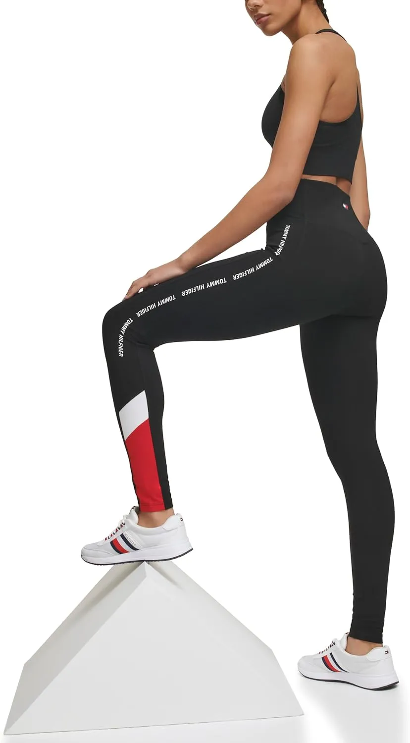 Tommy Hilfiger Women's High Rise Full Length Color-Blocking Legging