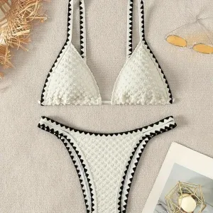 Trend4us Coastal Chic Textured Bikini Set