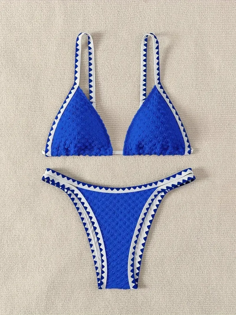 Trend4us Coastal Chic Textured Bikini Set