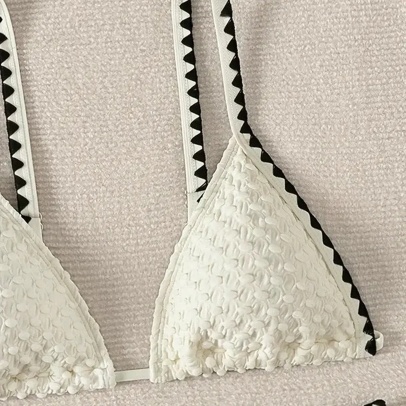 Trend4us Coastal Chic Textured Bikini Set