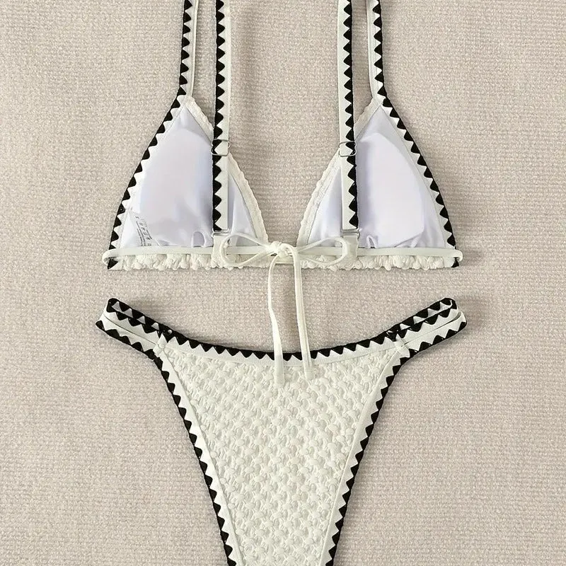 Trend4us Coastal Chic Textured Bikini Set