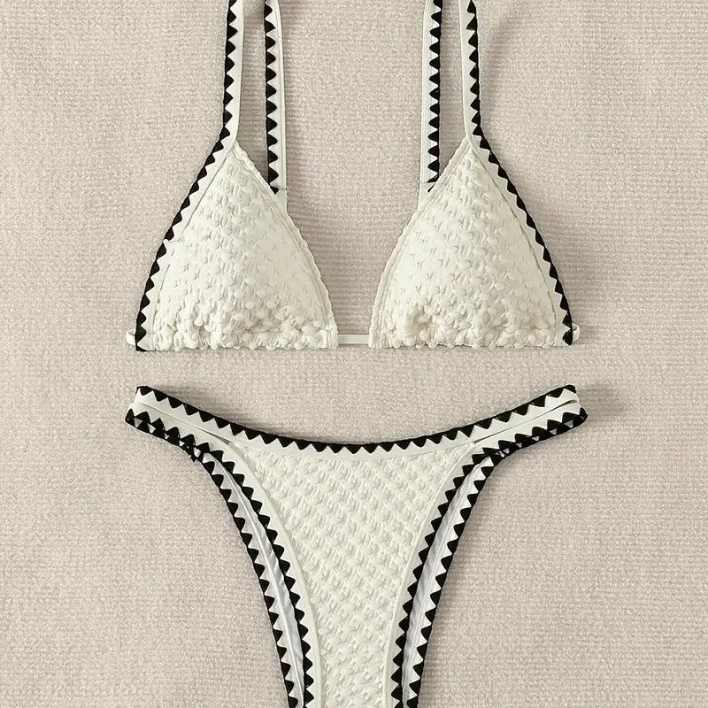 Trend4us Coastal Chic Textured Bikini Set