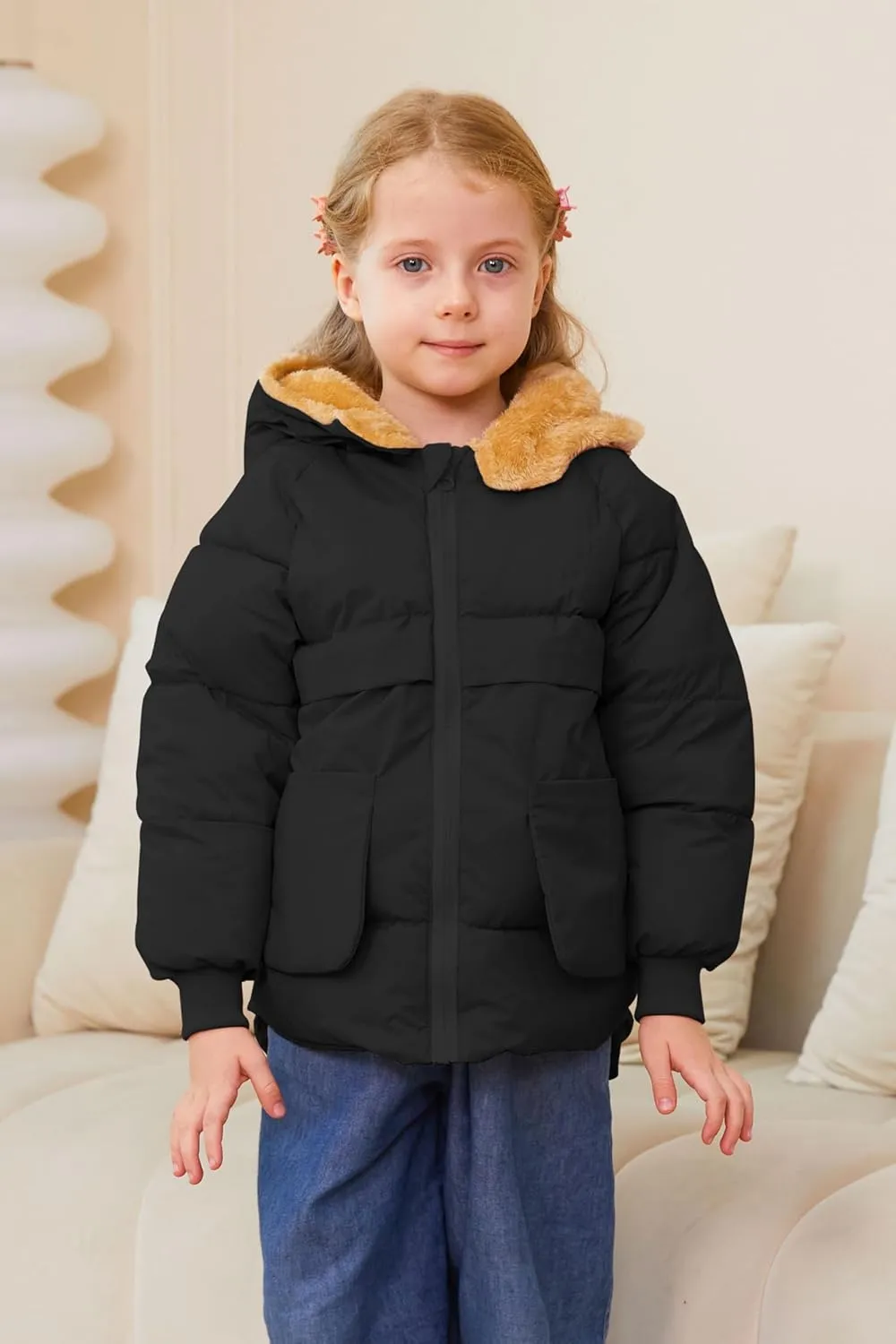 TUONROAD Baby Girls Coats for 6 Months-5 Years Toddlers Boy Winter Jacket Warm Bear Hooded Outdoor Coats Size 5