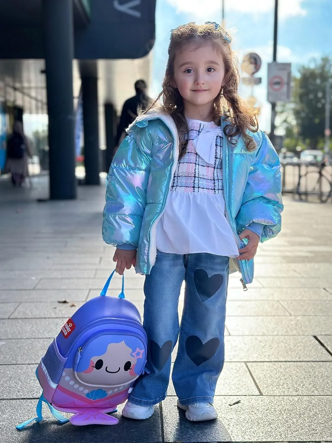 UNICOMIDEA Baby Girl Winter Coat Toddler Laser Jackets Warm Sparkly Outerwear with Hooded for 12M-5T