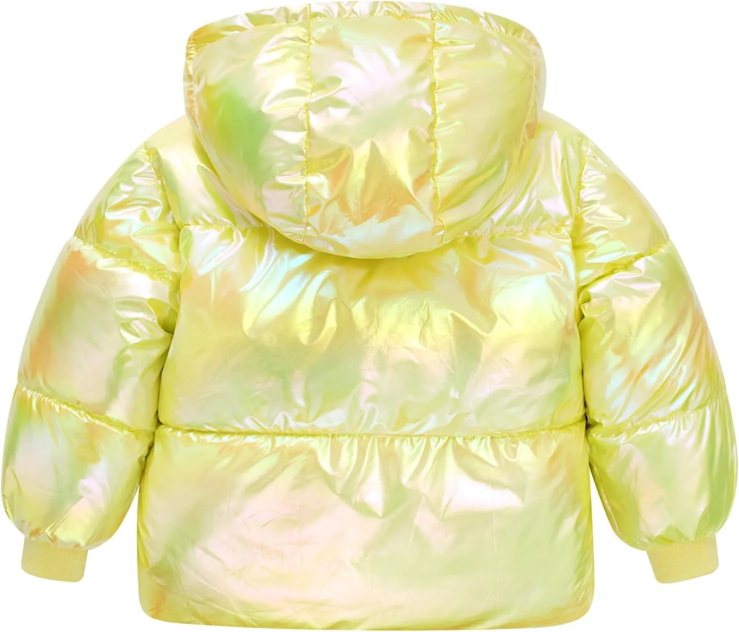 UNICOMIDEA Baby Girl Winter Coat Toddler Laser Jackets Warm Sparkly Outerwear with Hooded for 12M-5T