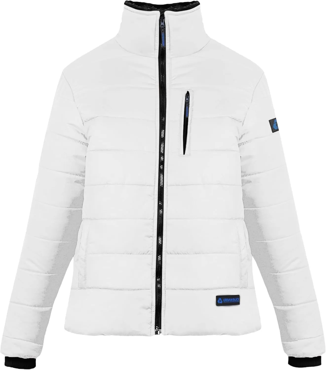 URBAN BUCK Womens Puffer Jackets Down Alternative Midweight Long Sleeve Windproof & Water Repellent Winter Azaria Women Coat