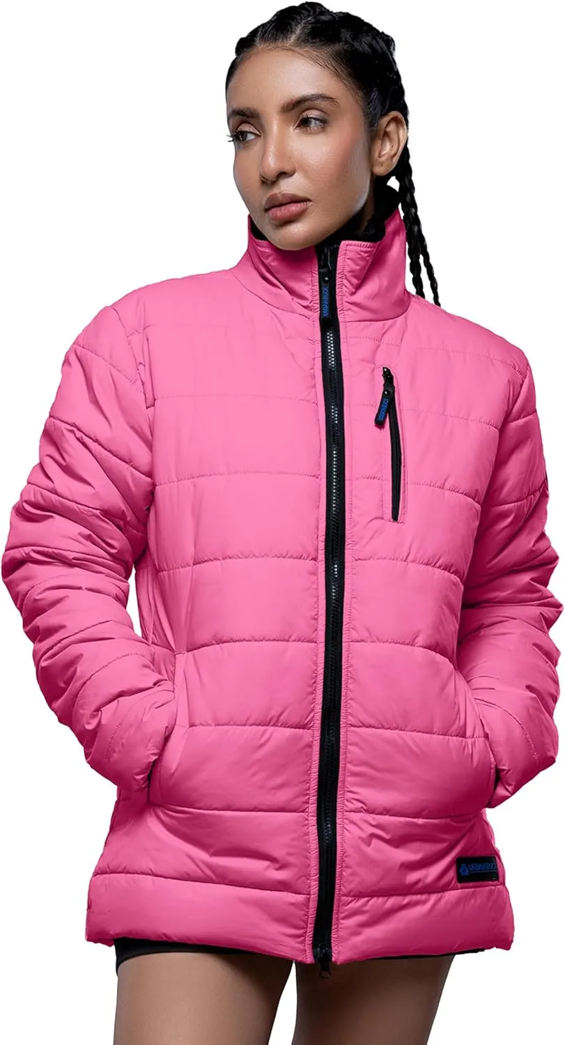 URBAN BUCK Womens Puffer Jackets Down Alternative Midweight Long Sleeve Windproof & Water Repellent Winter Azaria Women Coat