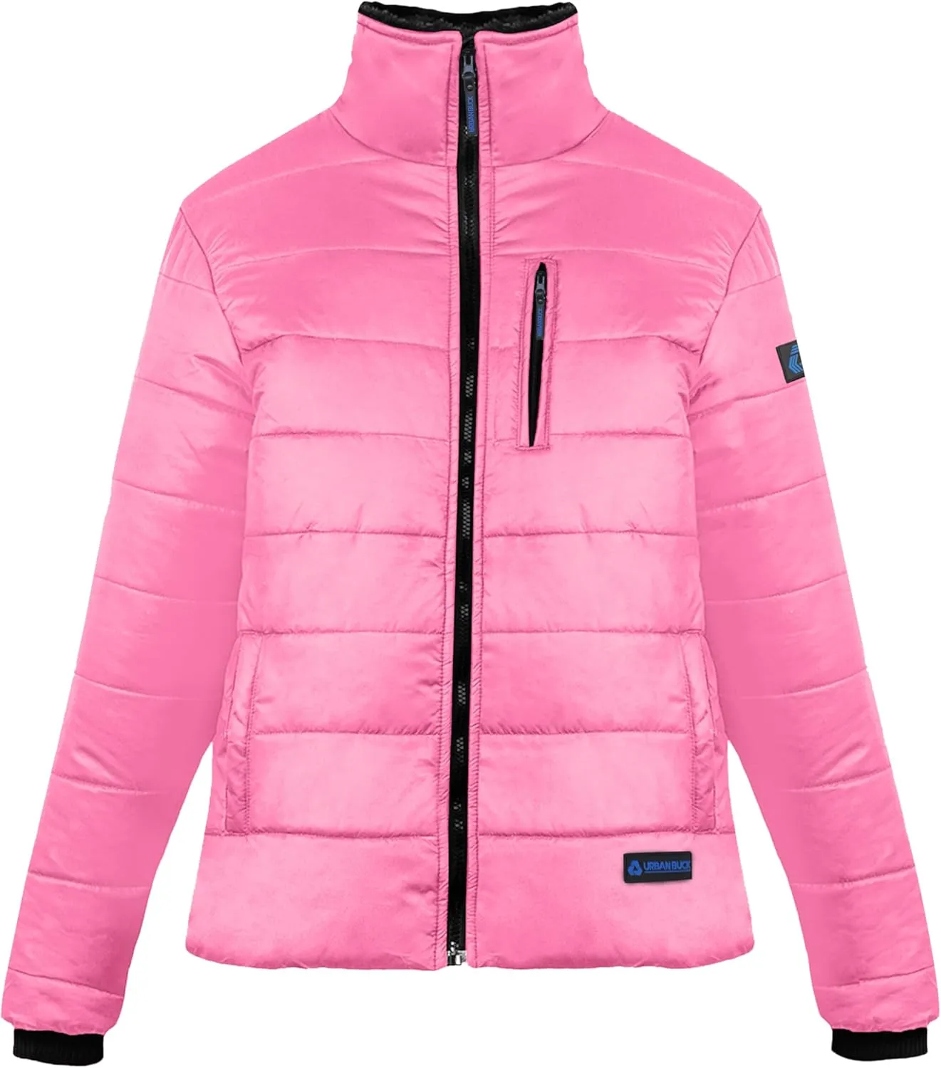 URBAN BUCK Womens Puffer Jackets Down Alternative Midweight Long Sleeve Windproof & Water Repellent Winter Azaria Women Coat