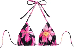 Verdusa Women's Reversible Floral Print Triangle Halter Bikini Tops Tie Backless Swimwear Top