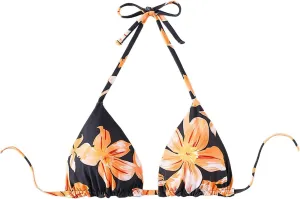 Verdusa Women's Reversible Floral Print Triangle Halter Bikini Tops Tie Backless Swimwear Top