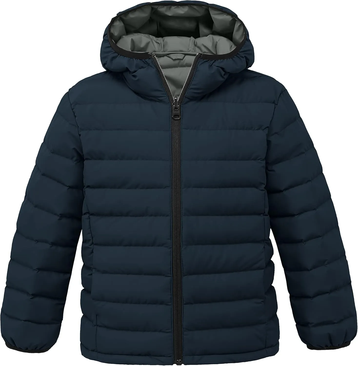wantdo Boys' Winter Coat Lightweight Puffer Jacket Waterproof Outerwear Hooded