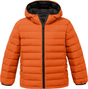 wantdo Boys' Winter Coat Lightweight Puffer Jacket Waterproof Outerwear Hooded