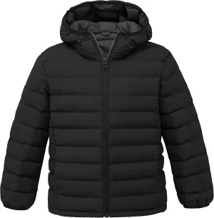 wantdo Boys' Winter Coat Lightweight Puffer Jacket Waterproof Outerwear Hooded