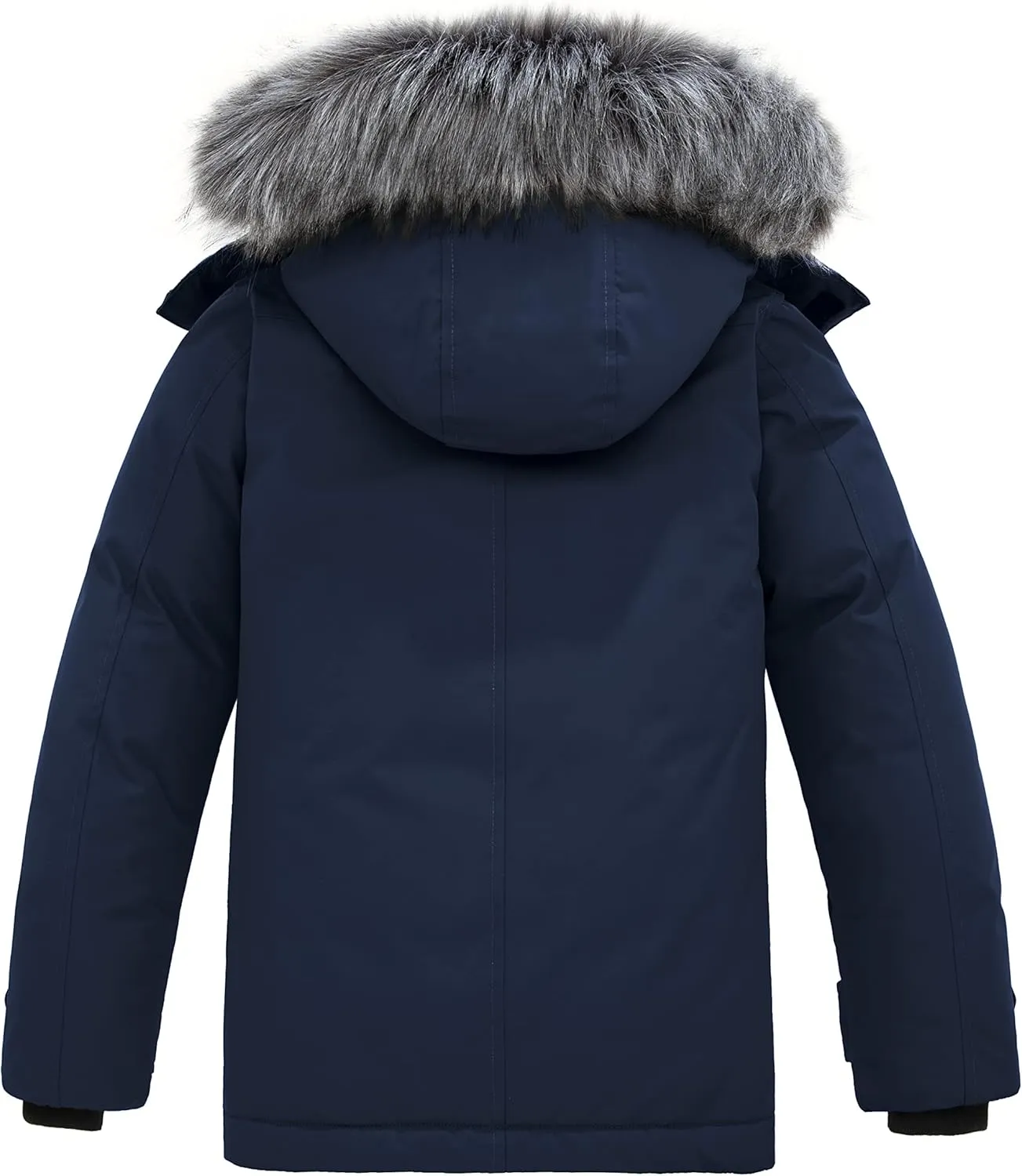wantdo Boys' Winter Coat Waterproof Puffer Jacket Fleece Parka Hooded