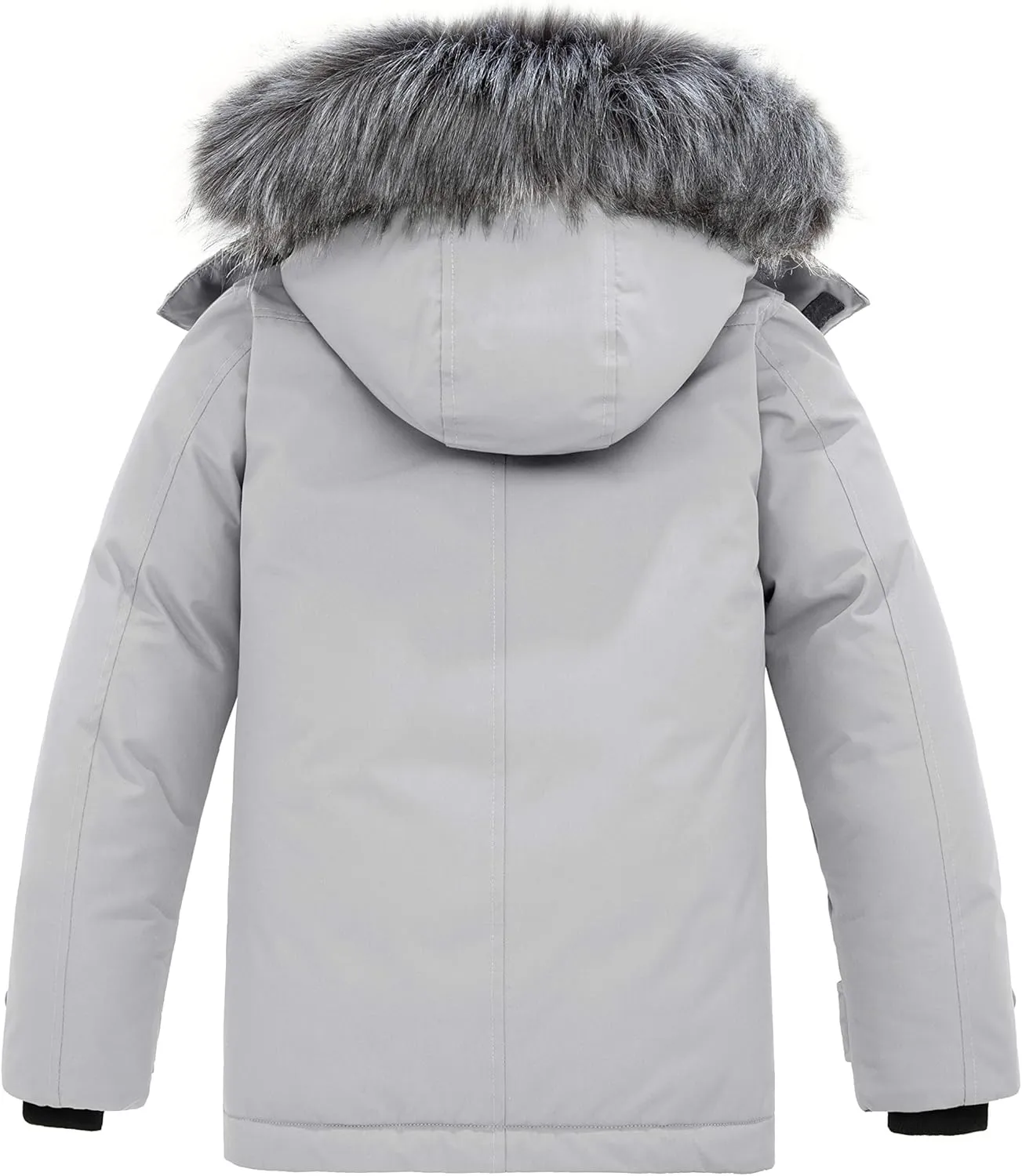 wantdo Boys' Winter Coat Waterproof Puffer Jacket Fleece Parka Hooded