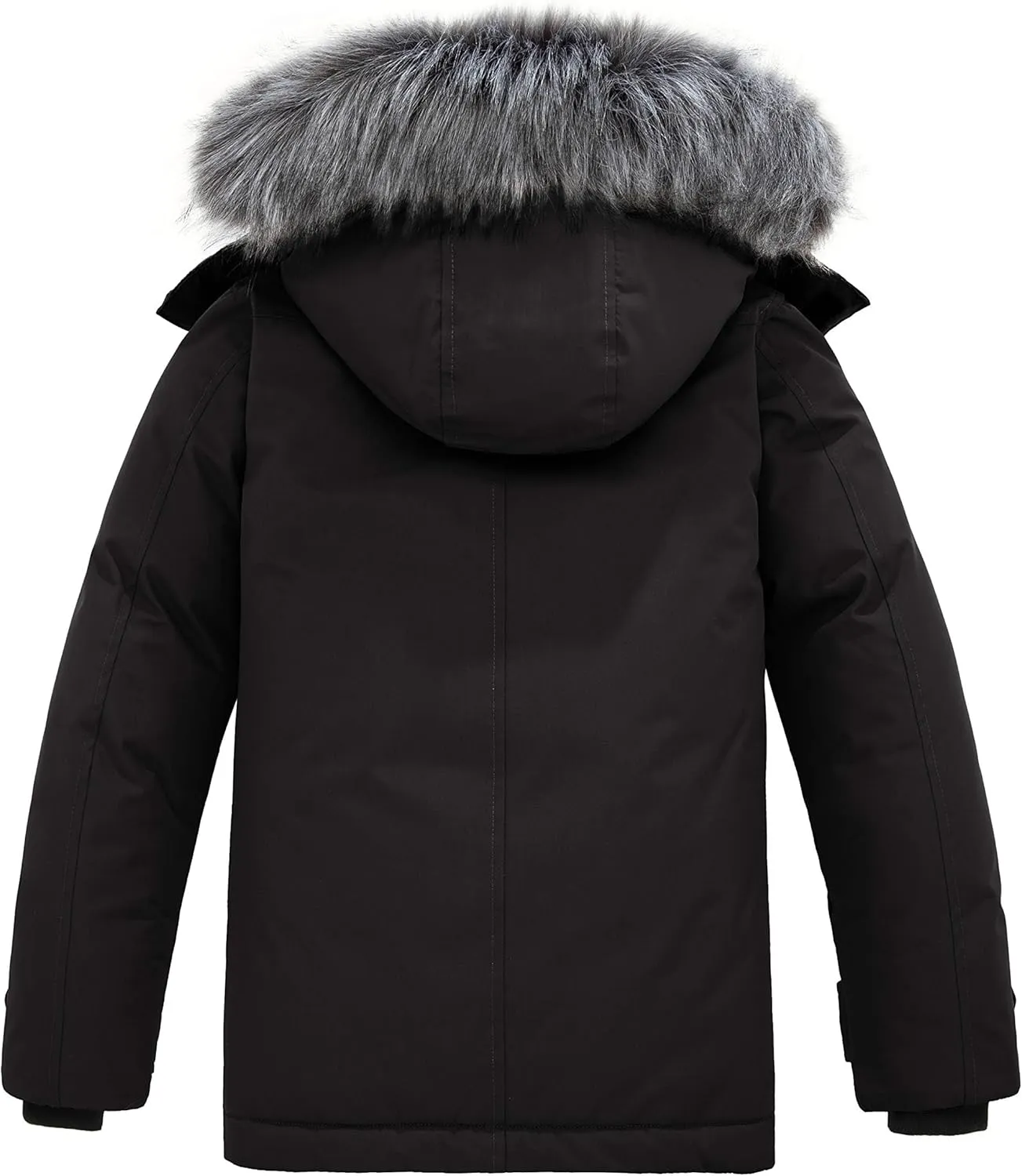wantdo Boys' Winter Coat Waterproof Puffer Jacket Fleece Parka Hooded