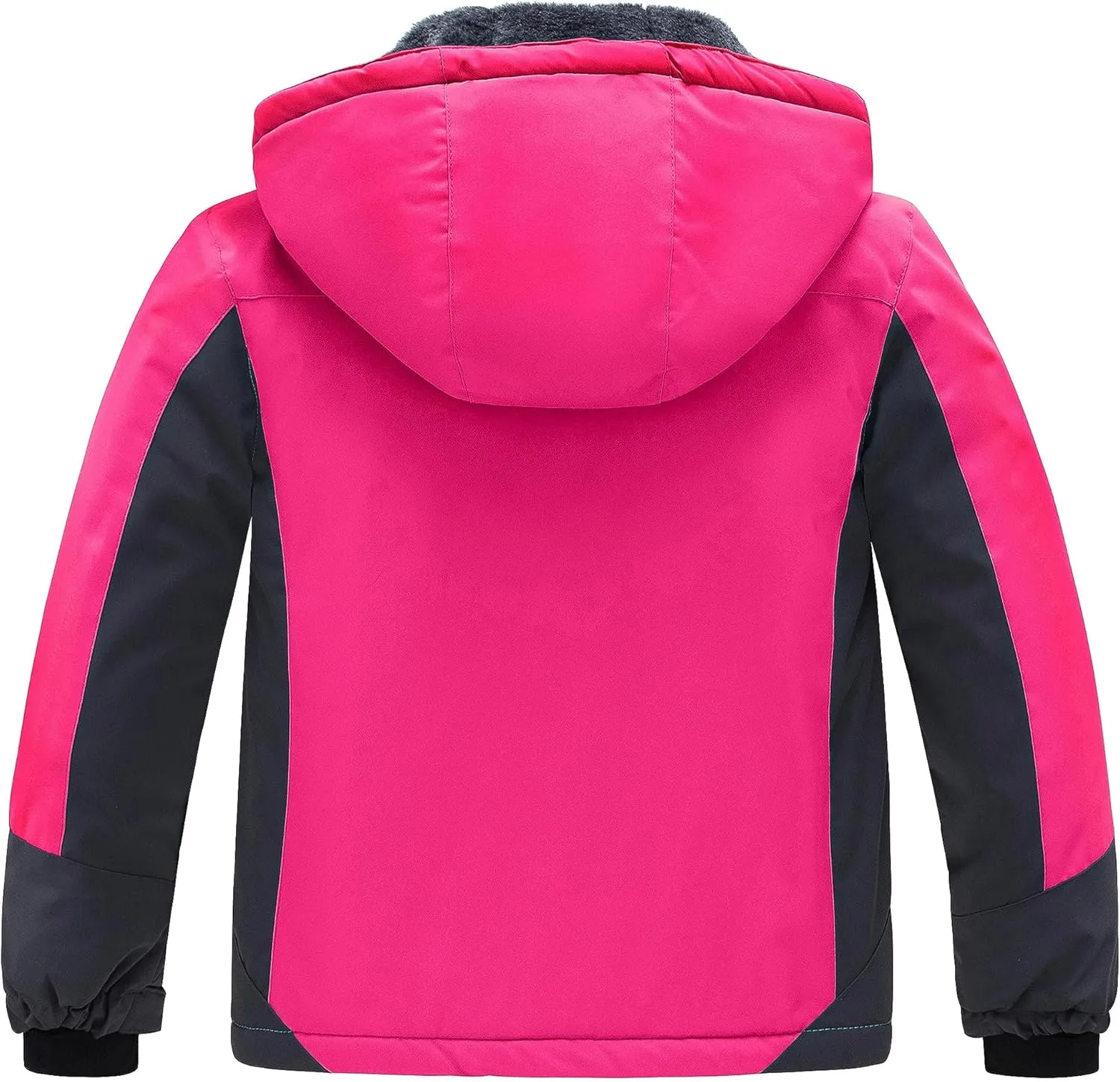 wantdo Girls' Waterproof Winter Coat Fleece Ski Jacket Hooded Snow Coat Warm Raincoat Outerwear