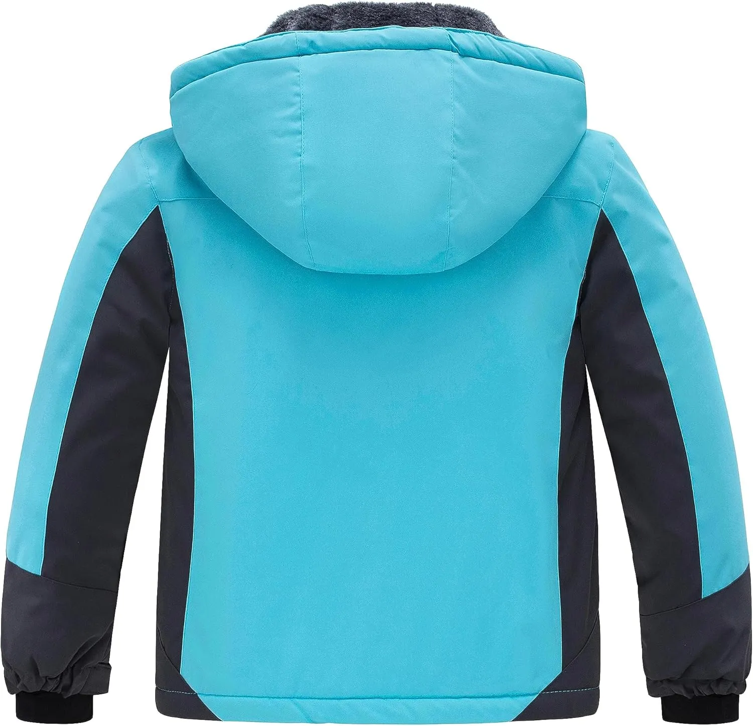 wantdo Girls' Waterproof Winter Coat Fleece Ski Jacket Hooded Snow Coat Warm Raincoat Outerwear