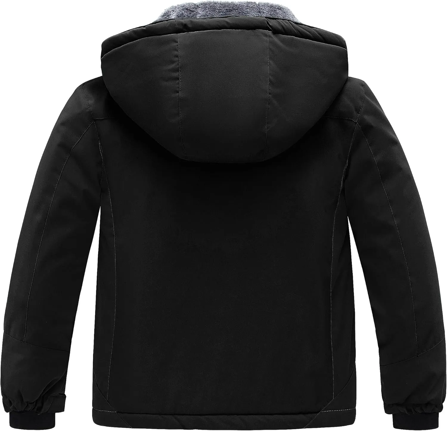 wantdo Girls' Waterproof Winter Coat Fleece Ski Jacket Hooded Snow Coat Warm Raincoat Outerwear