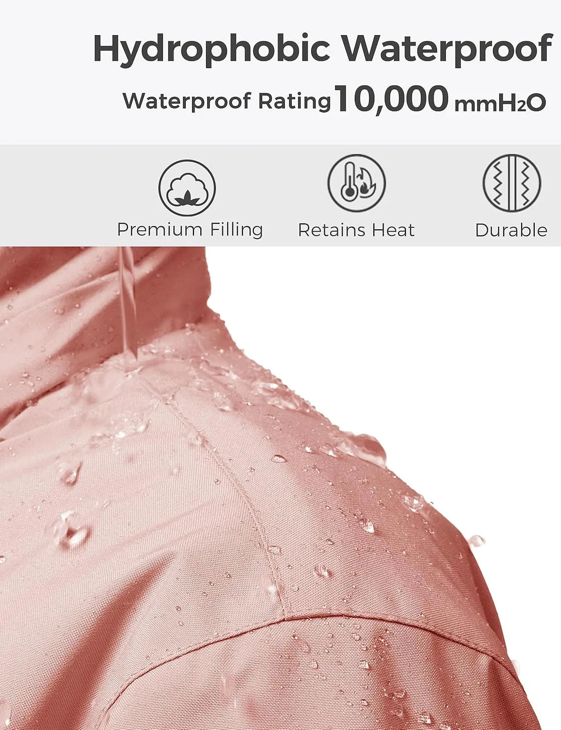 wantdo Girls' Waterproof Winter Coat Fleece Ski Jacket Hooded Snow Coat Warm Raincoat Outerwear