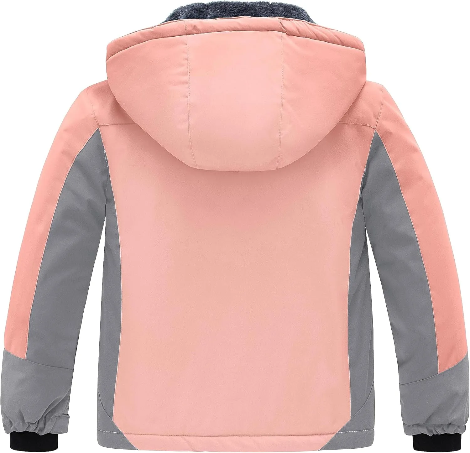 wantdo Girls' Waterproof Winter Coat Fleece Ski Jacket Hooded Snow Coat Warm Raincoat Outerwear