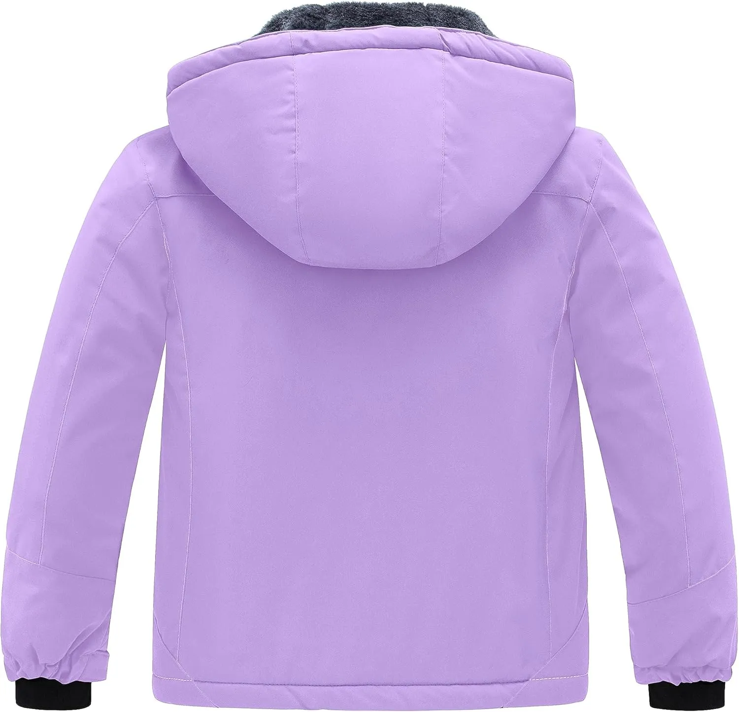 wantdo Girls' Waterproof Winter Coat Fleece Ski Jacket Hooded Snow Coat Warm Raincoat Outerwear