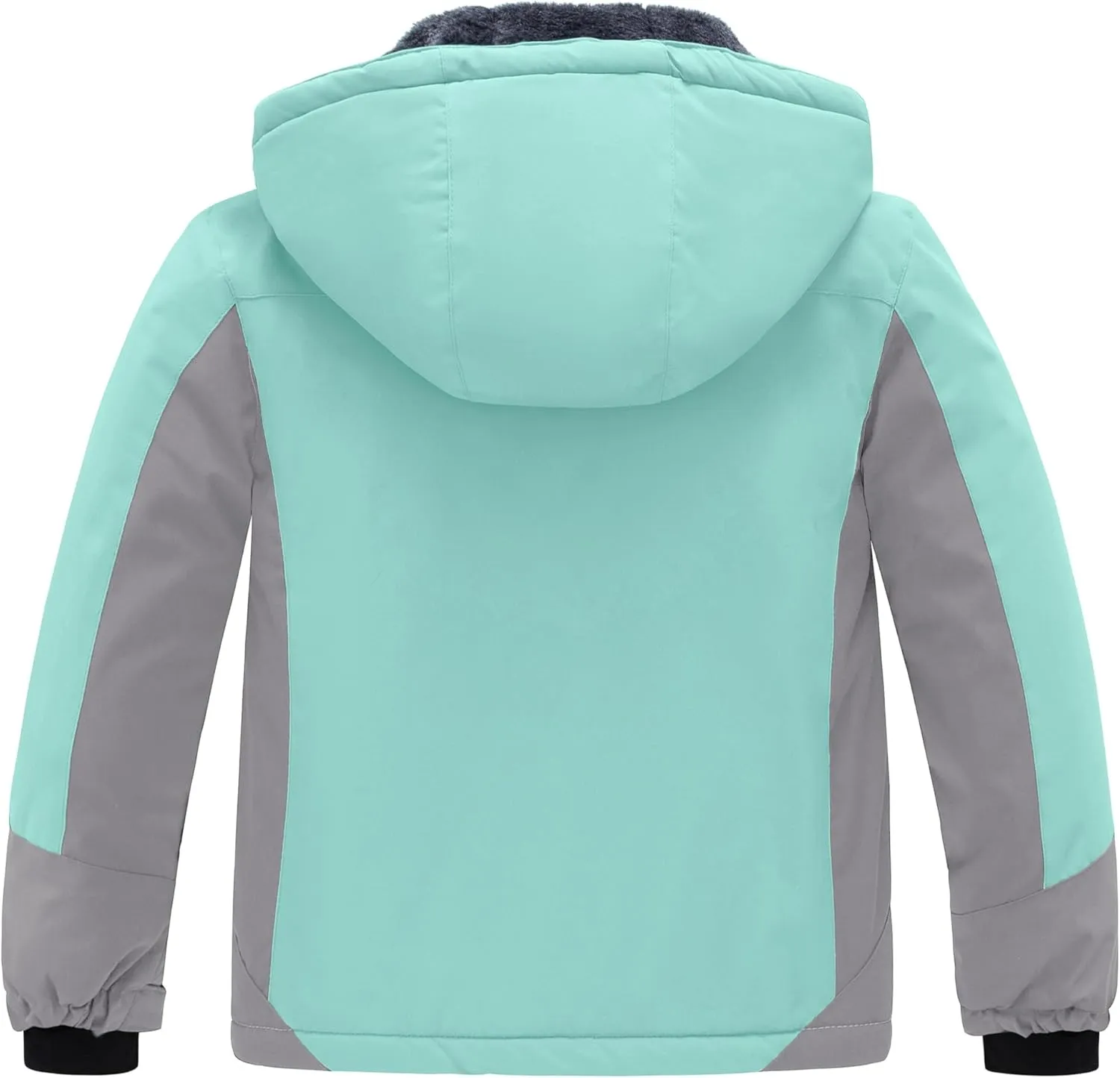 wantdo Girls' Waterproof Winter Coat Fleece Ski Jacket Hooded Snow Coat Warm Raincoat Outerwear