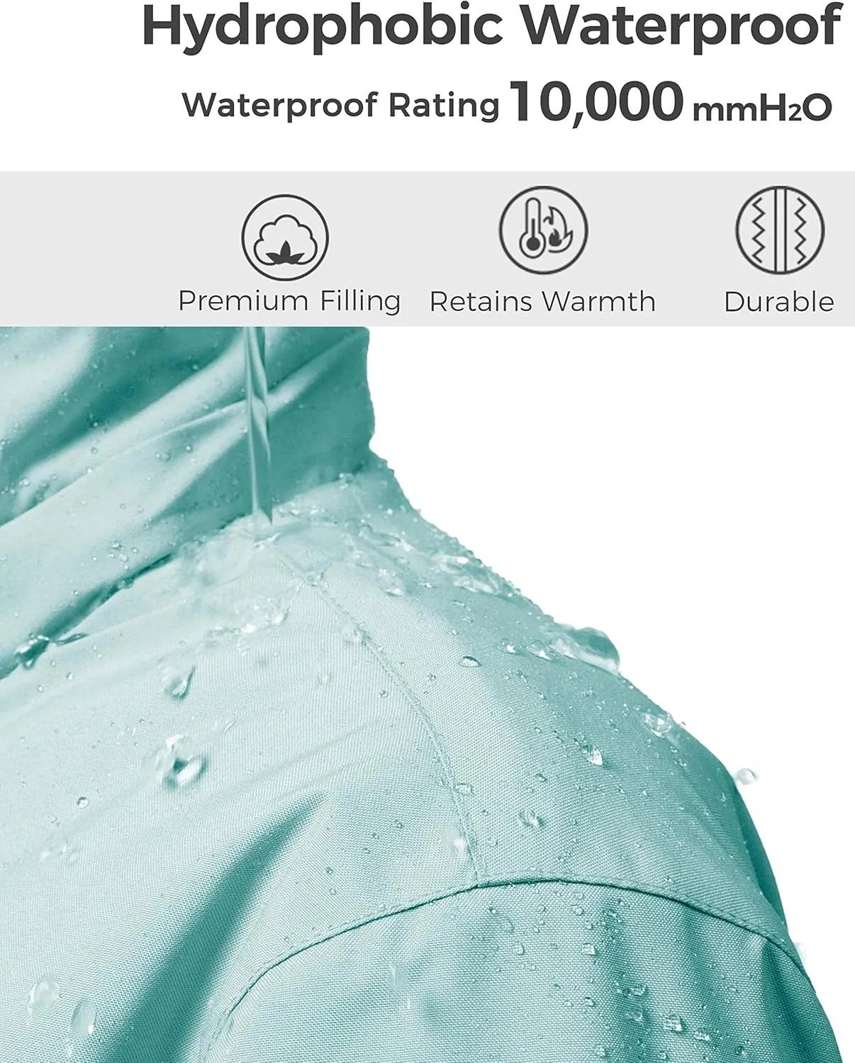 wantdo Girls' Waterproof Winter Coat Fleece Ski Jacket Hooded Snow Coat Warm Raincoat Outerwear