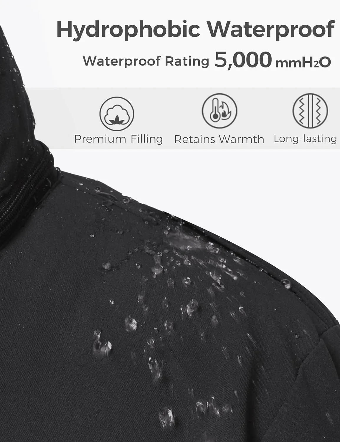 wantdo Men's Big and Tall Winter Coat Warm Long Puffer Jacket Thicken Snow Parka Outerwear with Removable Hood