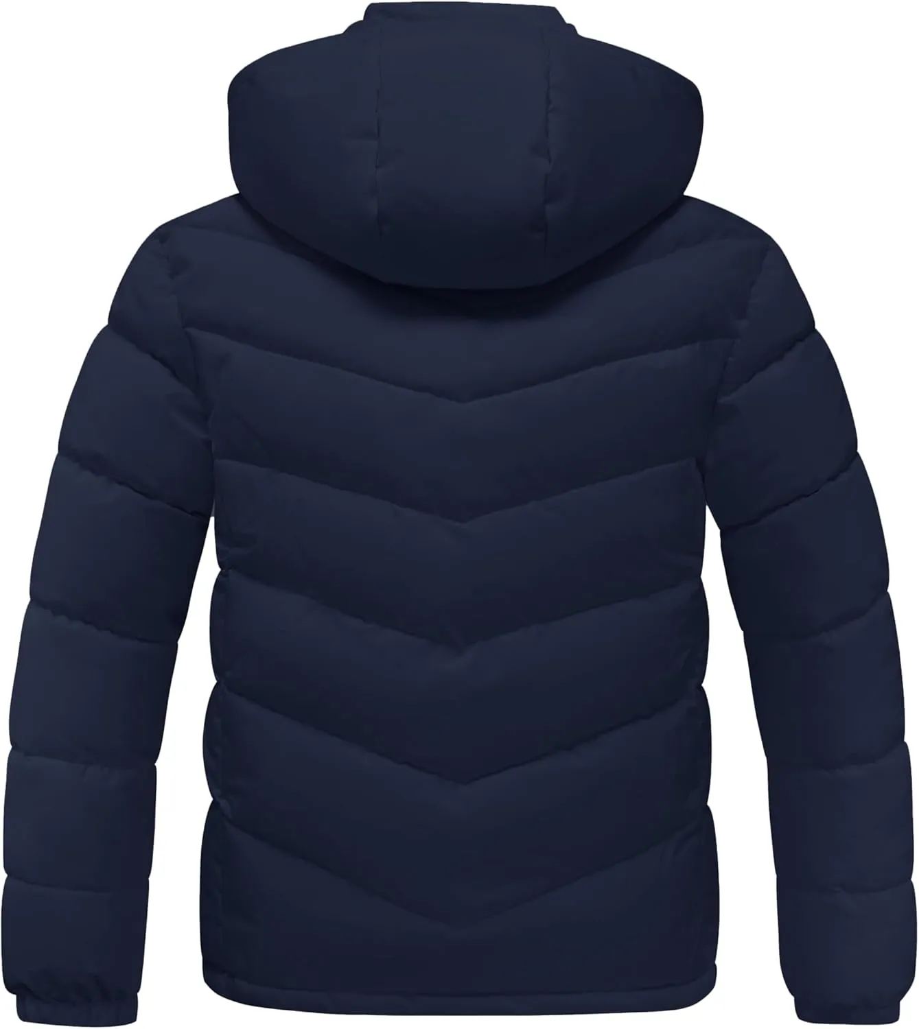 wantdo Men's Puffer Jacket Waterproof Winter Cotton Coat Hooded Parka Jacket Recycled Outerwear (Regular and Big Size)