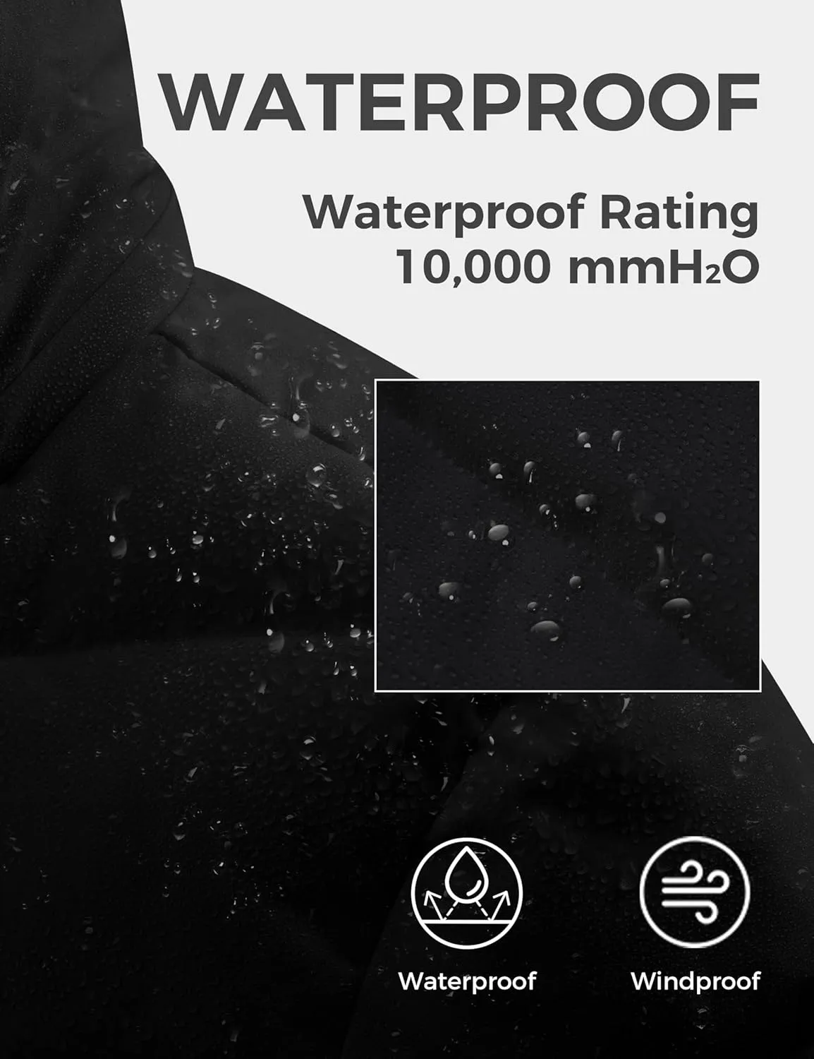 wantdo Men's Puffer Jacket Waterproof Winter Cotton Coat Hooded Parka Jacket Recycled Outerwear (Regular and Big Size)