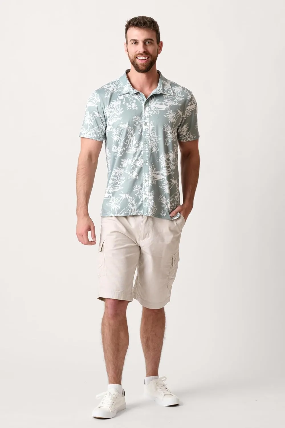 Wearfirst Men's Caution Ripstop Stretch Cotton Cargo Shorts | Day Hiker
