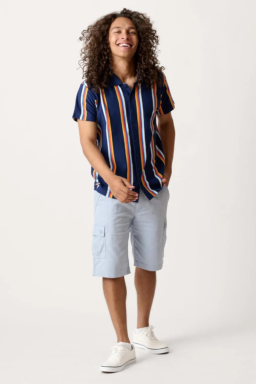 Wearfirst Men's Caution Ripstop Stretch Cotton Cargo Shorts | Day Hiker
