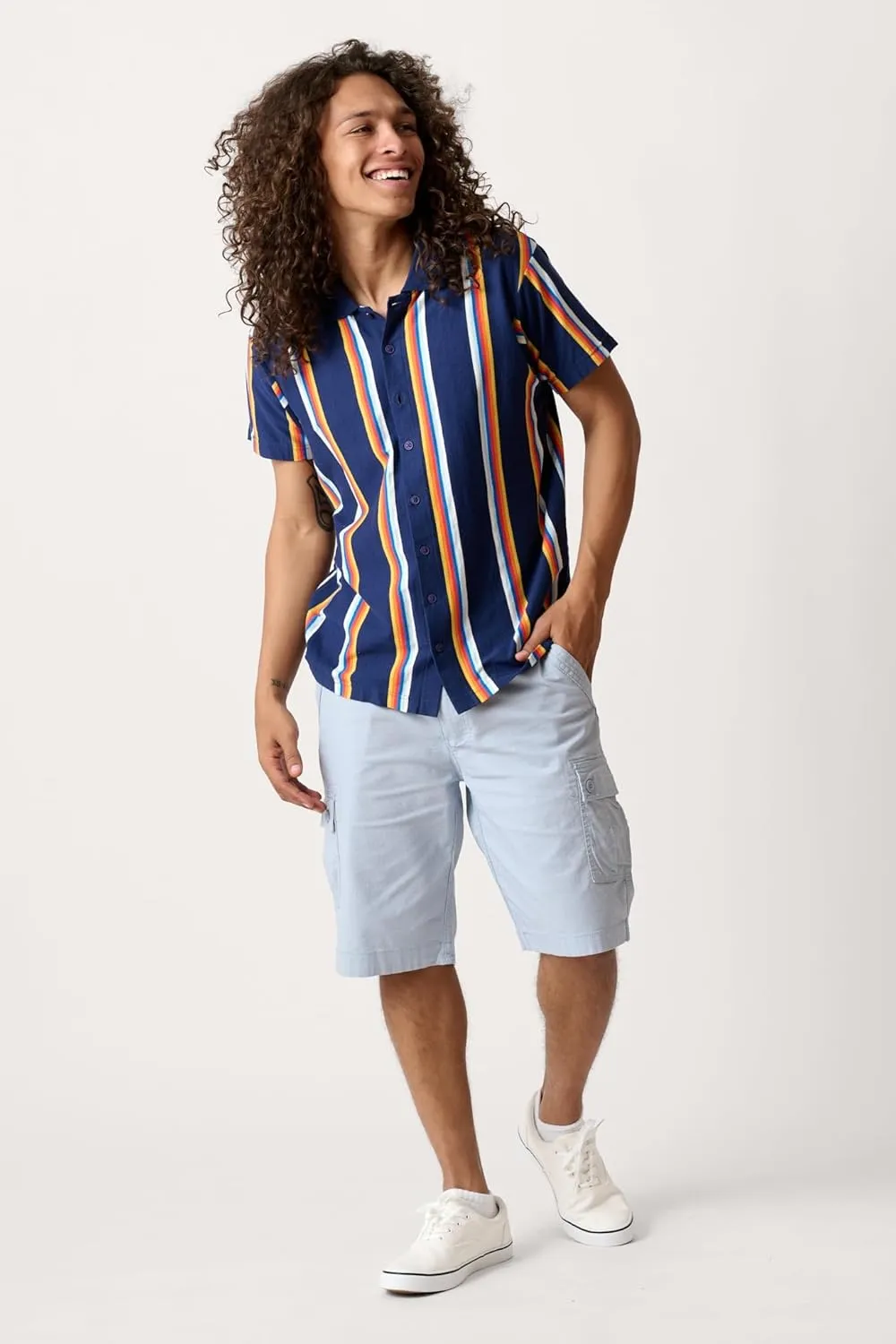 Wearfirst Men's Caution Ripstop Stretch Cotton Cargo Shorts | Day Hiker