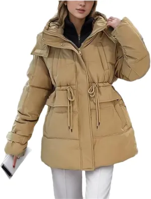 Winter Down Jacket Women Zipper Loose Thicken Coat Women Hooded Parkas Warm Female Puffer Cotton Padded Clothes White