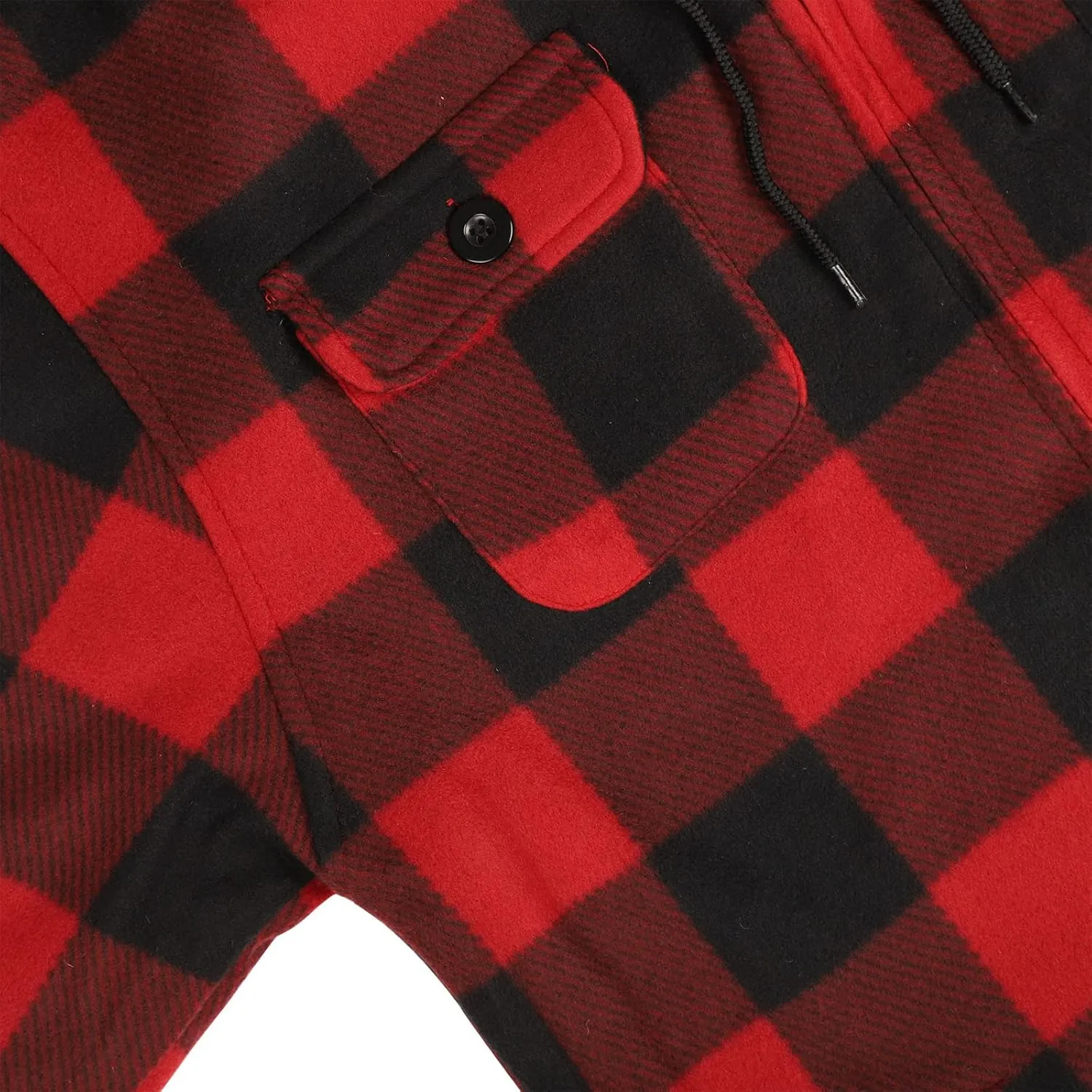 Winter Heavy Warm Sherpa Lined Fleece Plaid Flannel Jacket Men Plus Size S-5XL Big&Tall Mens Coat
