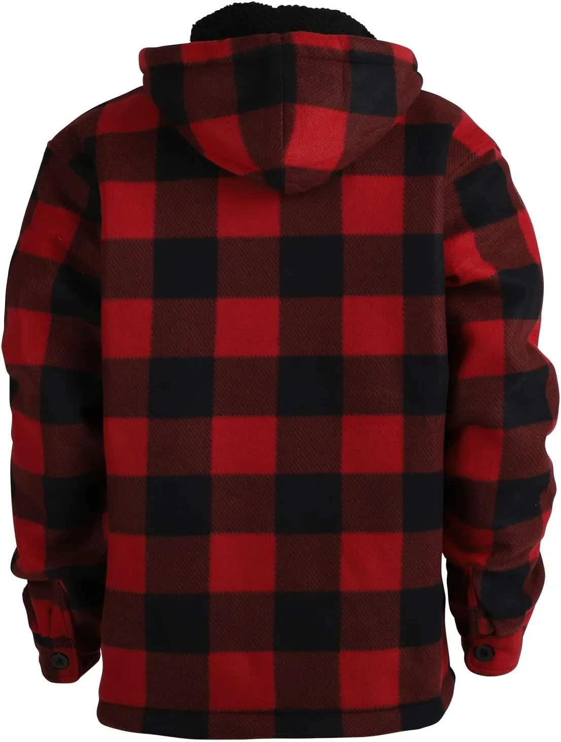 Winter Heavy Warm Sherpa Lined Fleece Plaid Flannel Jacket Men Plus Size S-5XL Big&Tall Mens Coat