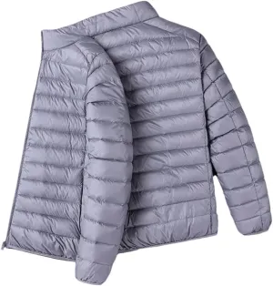 Winter Men's Lightweight Down Jacket Casual Cotton-Padded Coat Hooded Jacket Warm Outerwear Short Coat