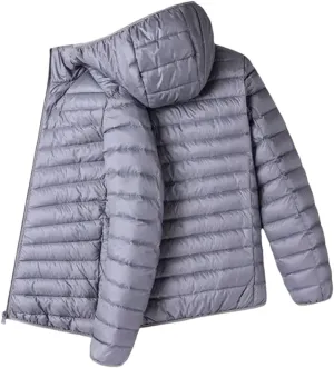 Winter Men's Lightweight Down Jacket Casual Cotton-Padded Coat Hooded Jacket Warm Outerwear Short Coat